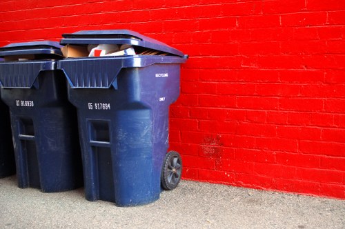 Professional waste removal team at work