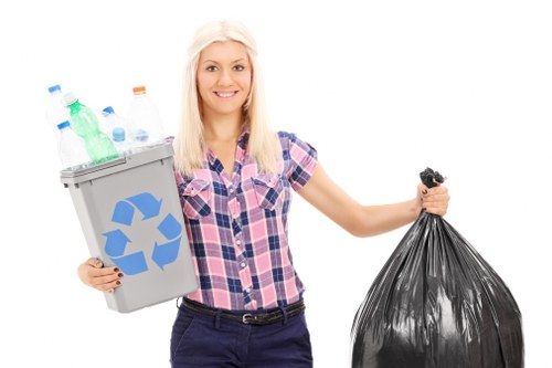 Recycling process in a business waste management